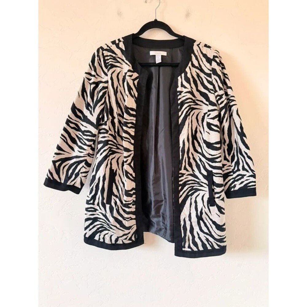 Chico’s Animal Print Jacket Size M
